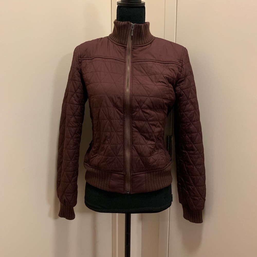 prAna Diva Bomber Jacket Brown Small XS